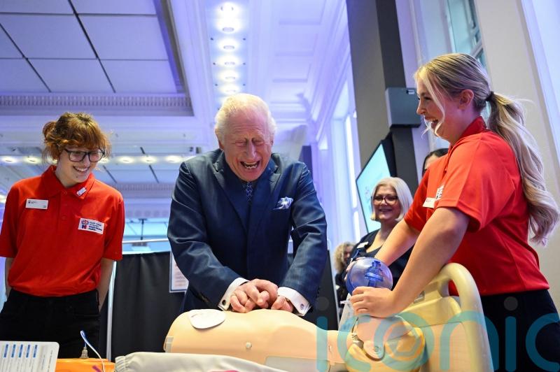 Charles shows he’s no dummy during Royal College of Nursing visit