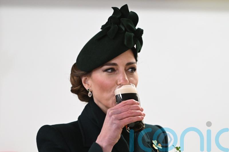 Kate buys round of drinks to mark 125 years of Irish Guards on St Patrick&rsquo;s Day
