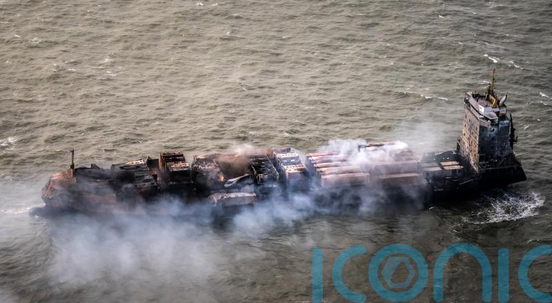 Fires out on container ship involved in North Sea collision amid beach fears