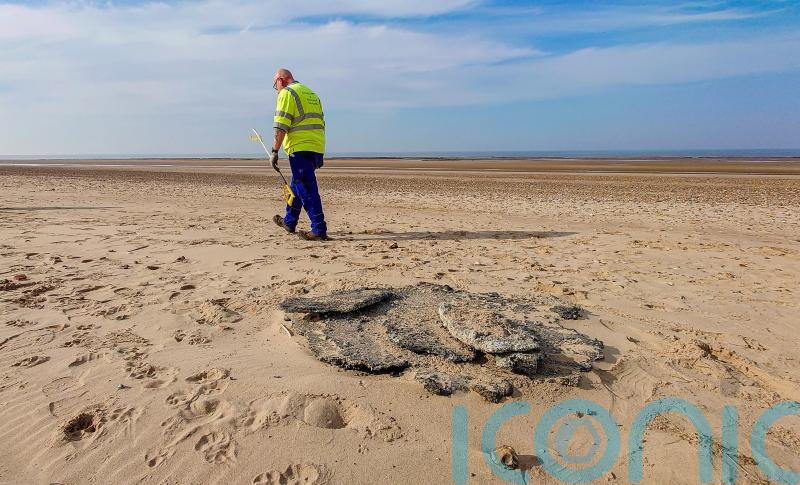 Cleaning plastic from beaches after sea collision could take weeks, says council