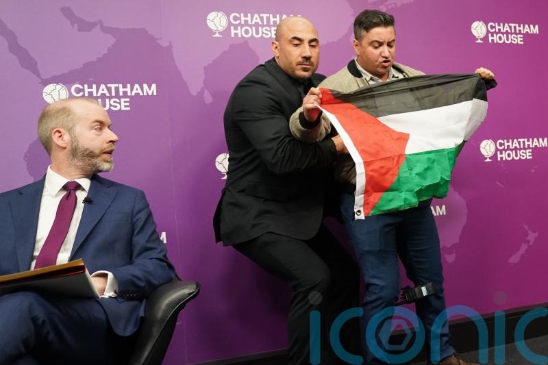 Pro-Palestine protesters disrupt Reynolds speech with call for F35 export ban