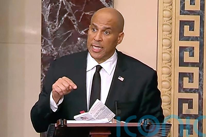 Senator Cory Booker continues marathon speech against Donald Trump&rsquo;s agenda