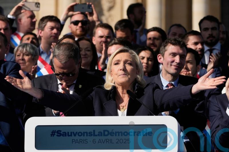Le Pen supporters rally in Paris