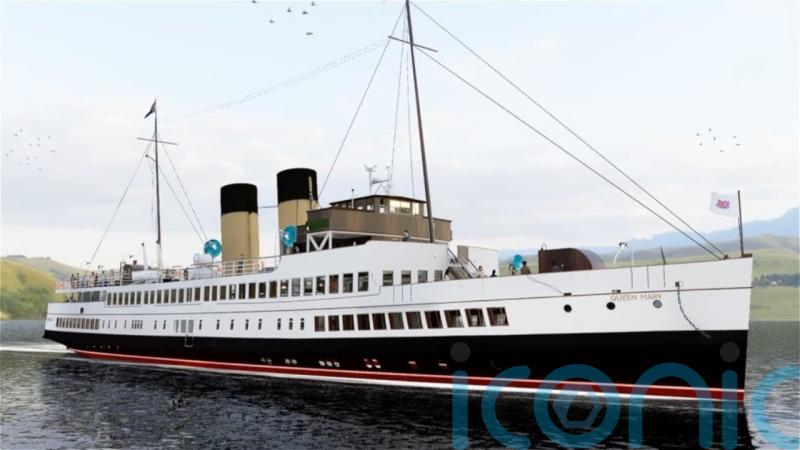 Princess Royal views continuing restoration work on Clyde steamer
