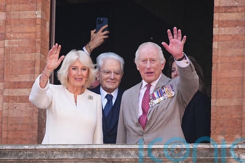 Queen tries hand at pasta making as she and King say ‘arrivederci’ to Italy