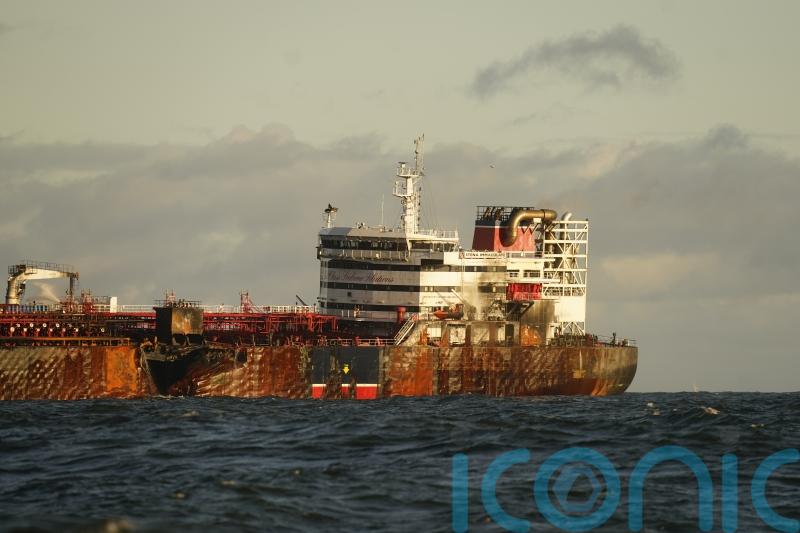 Stena Immaculate on the move more than a month after North Sea crash