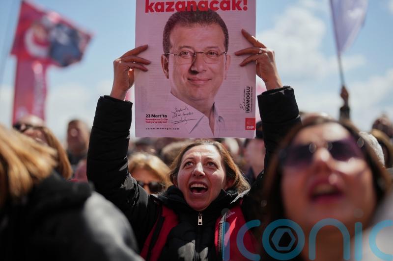Jailed Istanbul mayor appears in court as supporters gather outside his prison