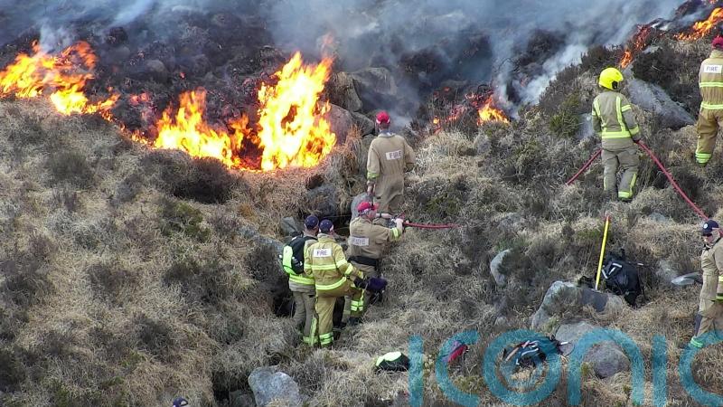 Almost 300 wild fires tackled in Northern Ireland in one week