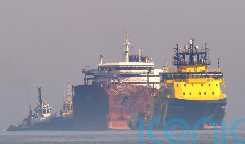 Stena Immaculate towed into harbour for inspection and repairs