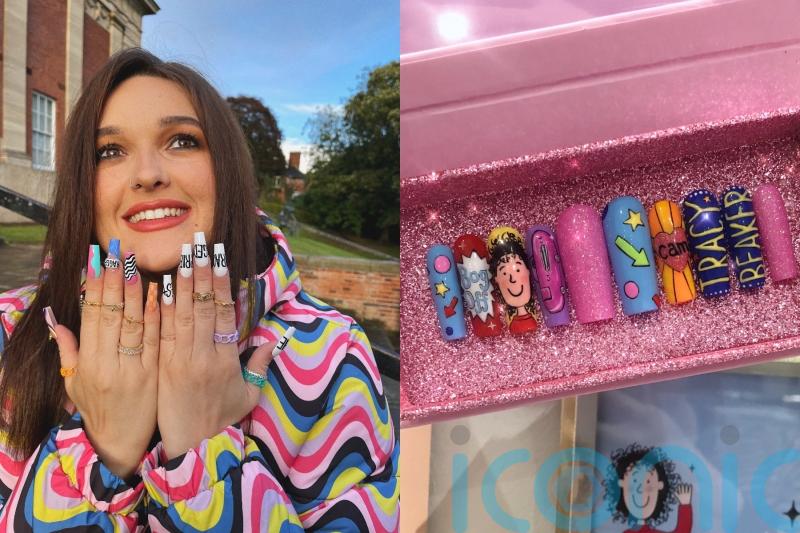 Nail technician creates 2000s-inspired nail art featuring Tracy Beaker and Twilight characters from her nostalgic studio