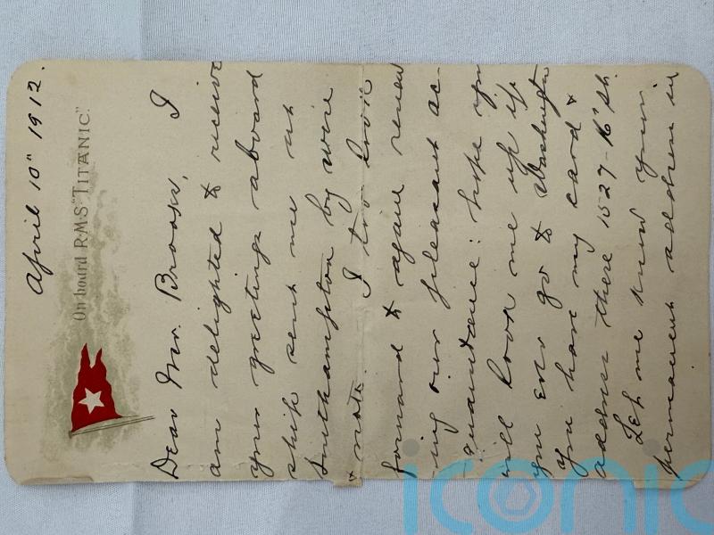 Historic letter from Titanic survivor Colonel Gracie to go under the hammer