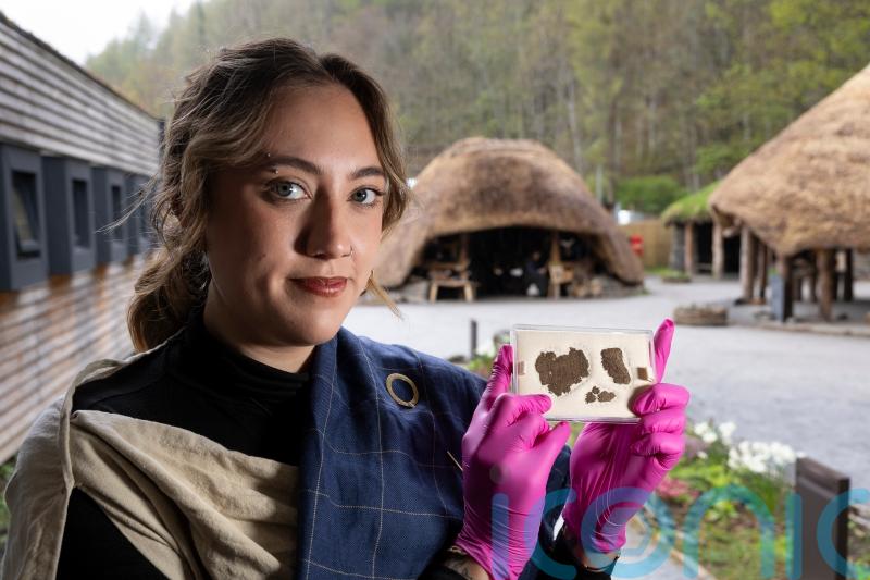 Fragments of Iron Age textile found in loch go on show for first time