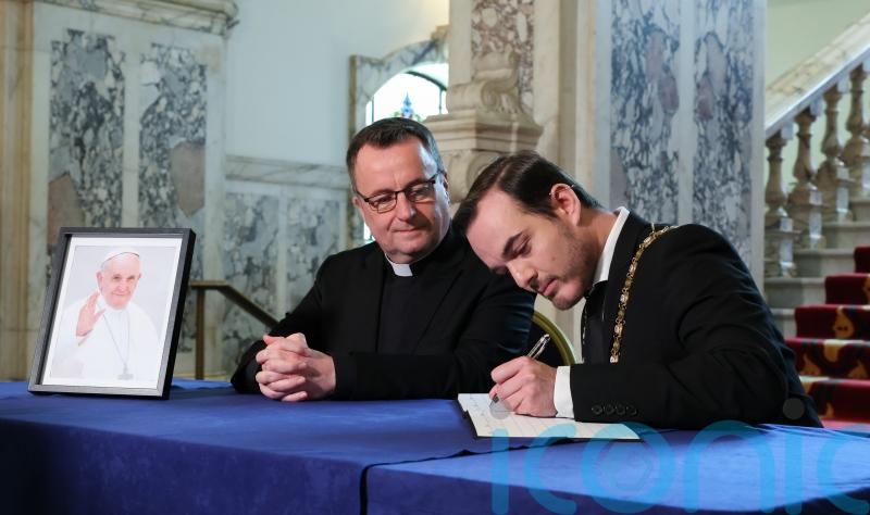 Books of condolence open across Northern Ireland following death of Pope Francis