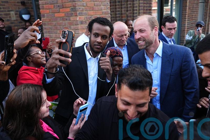 William hugged by fans during visit to ‘fantastic’ youth centre