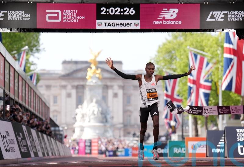 Thousands of runners cross the finishing line of London Marathon