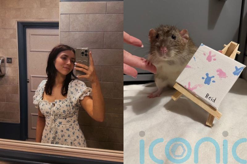 Student trains pet rats to paint by guiding their paws with baby food and has made £1,000 selling their ‘paw-traits’