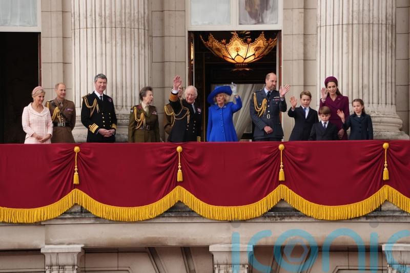 Four generations of royals gather on palace balcony to observe VE Day flypast