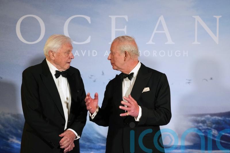King stunned by David Attenborough’s age as pair attend ocean film premiere