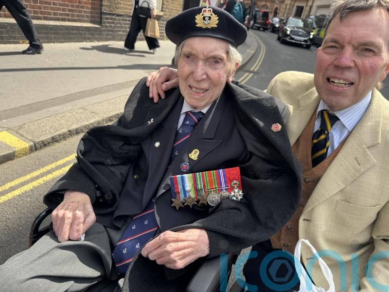 D-Day veteran, 100, shares wartime memories at VE Day service