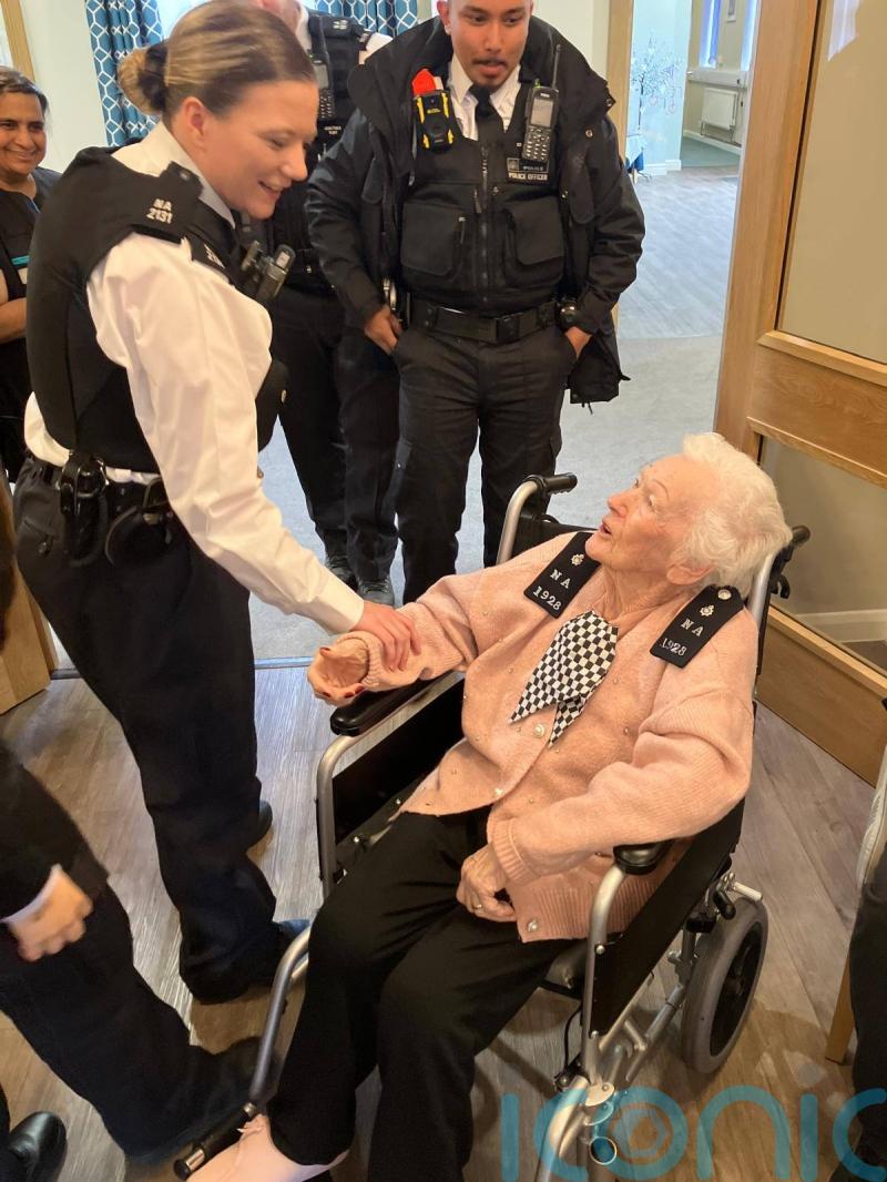 Care home resident, 97, ‘arrested’ in birthday surprise