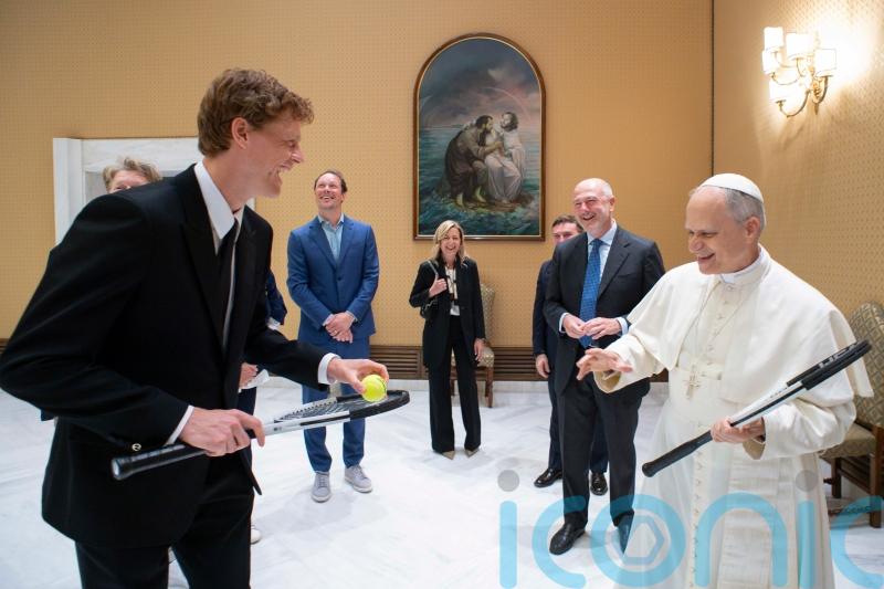 World number one Jannik Sinner meets tennis fan Pope Leo XIV