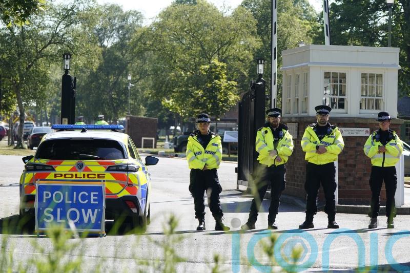 Tributes left at ex-RAF base where fire killed firefighters and member of public