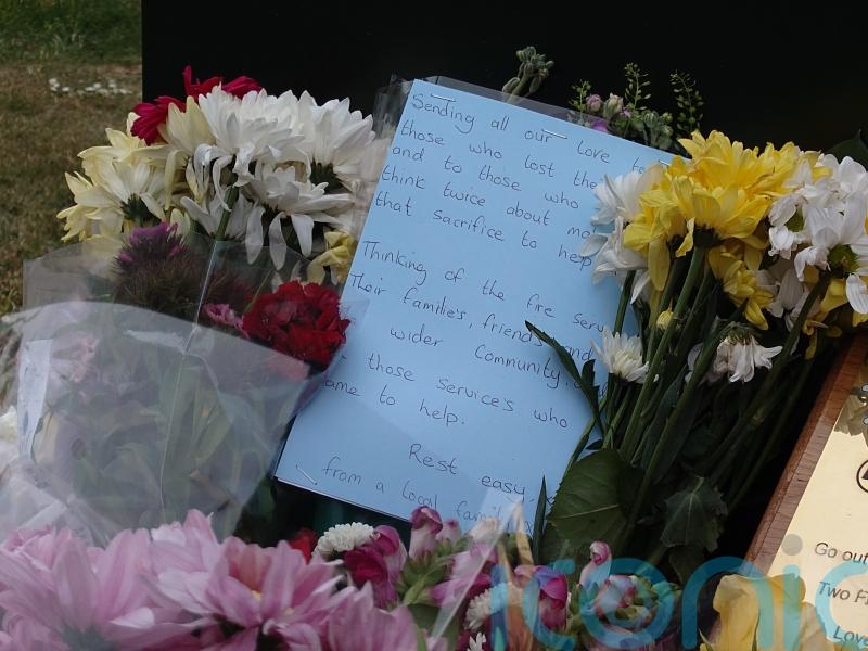 Tributes paid to firefighters and man killed in former RAF base blaze