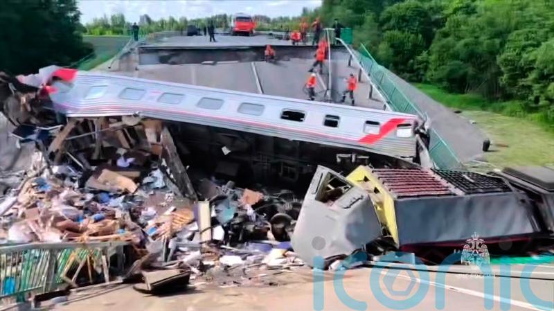 Seven dead as two bridges in Russia collapse after explosions