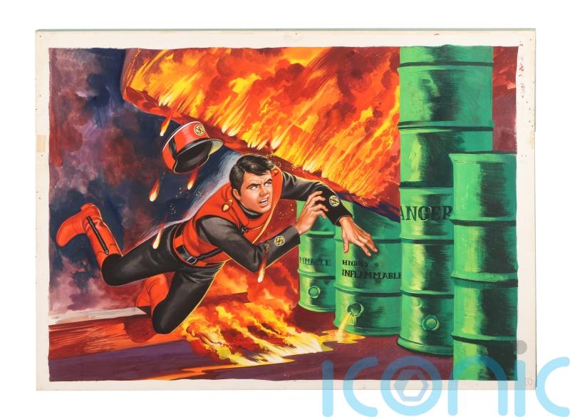 Hand-painted Captain Scarlet titles and Banksy work among auction items