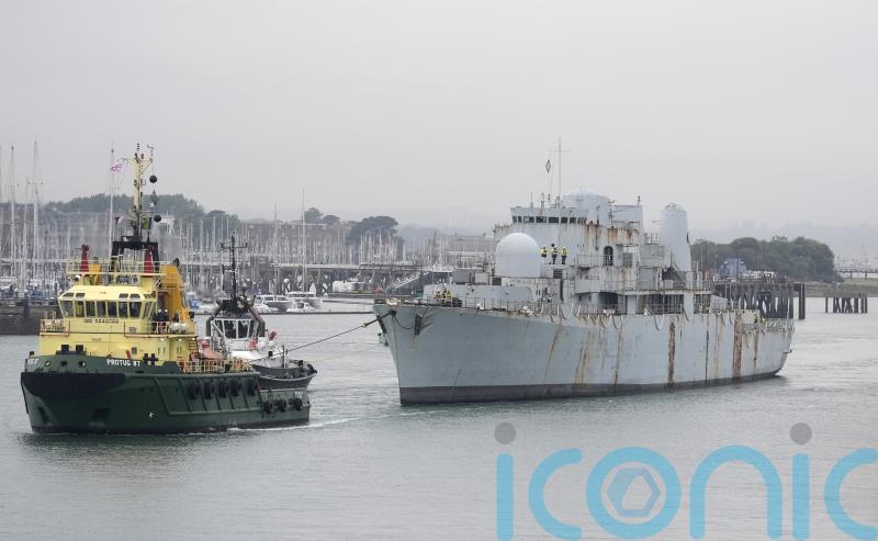 Last Falklands era warship given ‘respectful farewell’ as it heads to scrapyard