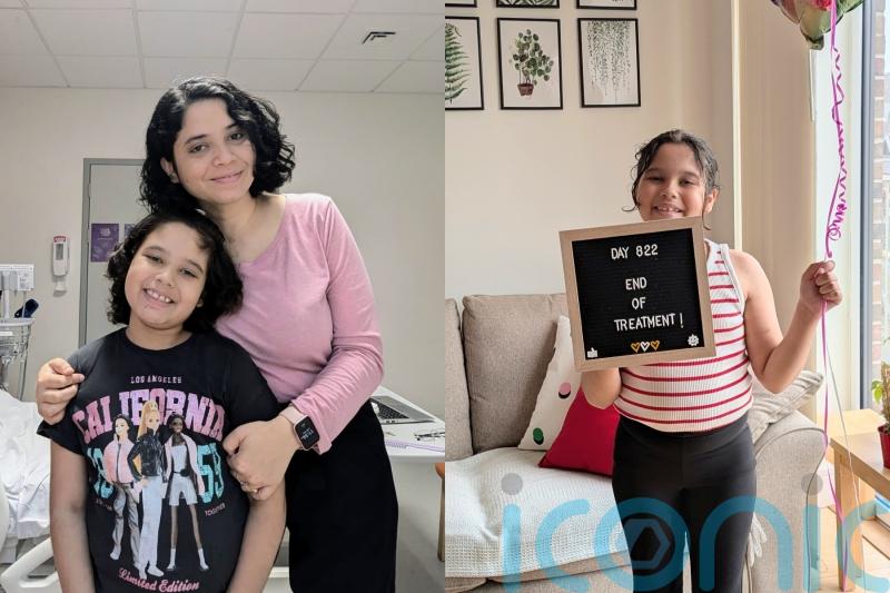 Girl, six, diagnosed with leukaemia after limping receives all clear after 822 days of chemo and 130 nights in hospital