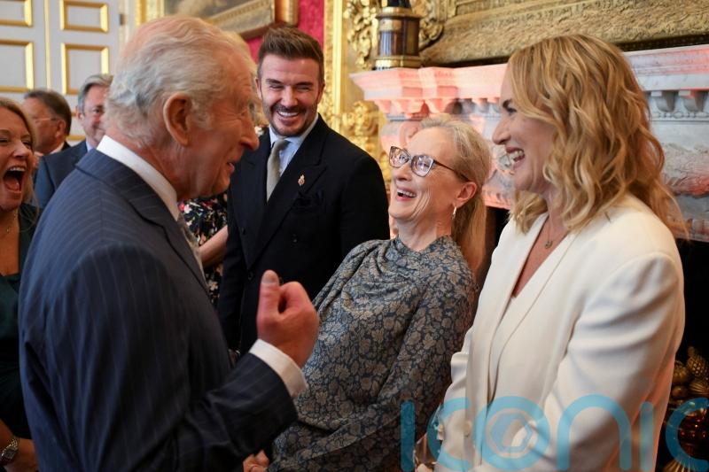 Charles joined by David Beckham and Meryl Streep to celebrate award winners
