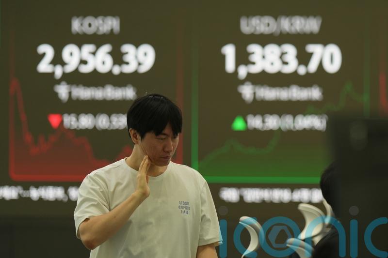 Global shares decline as tensions simmer in the Middle East