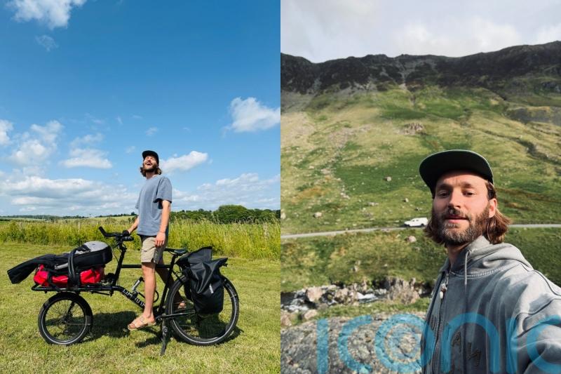 Man who swapped rugby career for singing is cycling from Edinburgh to Glastonbury Festival ahead of his performance