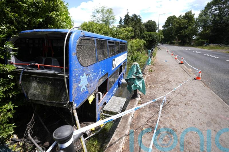 Five taken to hospital after bus crashes into river in ‘scene like movie Speed’
