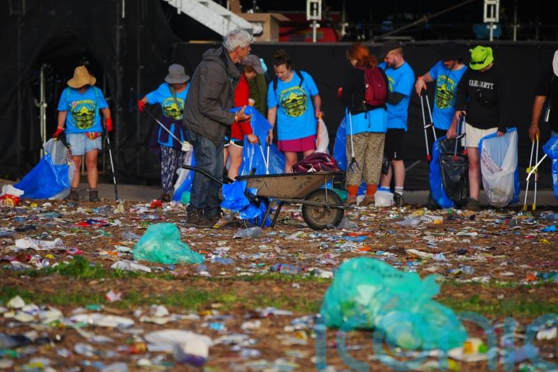 Glastonbury Festival clean-up begins as thousands of music fans head home