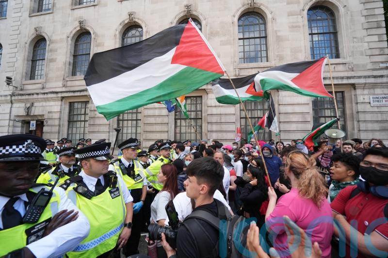 Four arrests outside Parliament as Palestine Action protests against its ban