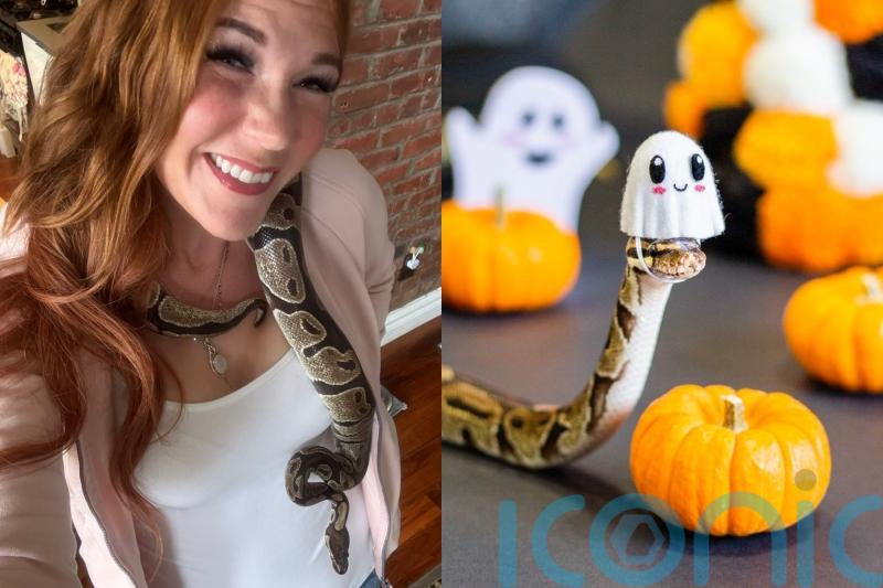 Snake owner handmakes tiny hats for pet and shares themed photoshoots online to challenge stigma species is ‘evil’