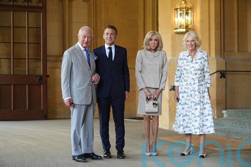 Charles bids farewell to President Macron during touching goodbye