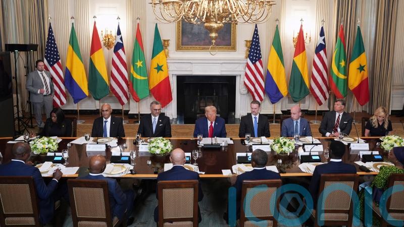 Trump’s ‘condescending’ praise of Liberian president’s English skills criticised
