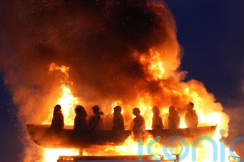 ‘Hate incident’ Co Tyrone bonfire topped with migrant effigy lit