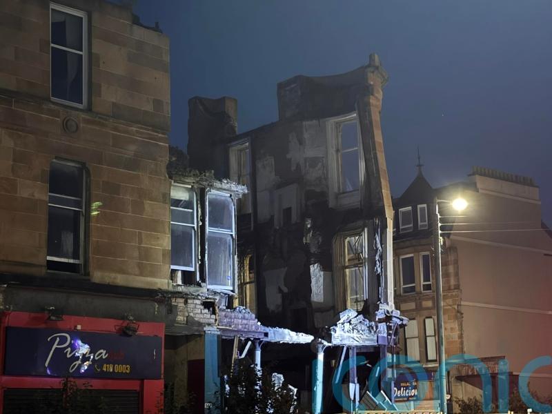 Homes evacuated and roads closed after Glasgow building collapse