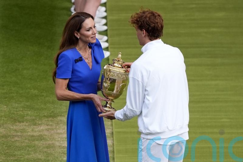 Kate presents Wimbledon men’s trophy on Centre Court