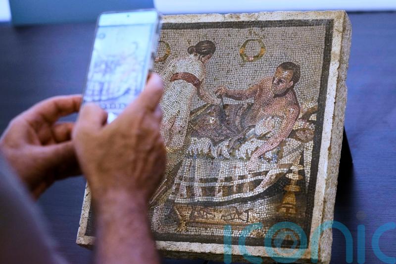 Roman-era mosaic panel stolen during Second World War returns to Pompeii