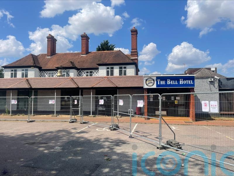 Man denies violent disorder following protest outside Essex hotel