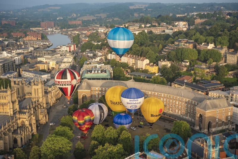 Hot air balloons fill the sky above Bristol ahead of annual fiesta
