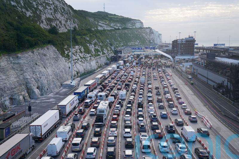 Large queues of holidaymakers and lorries at Port of Dover