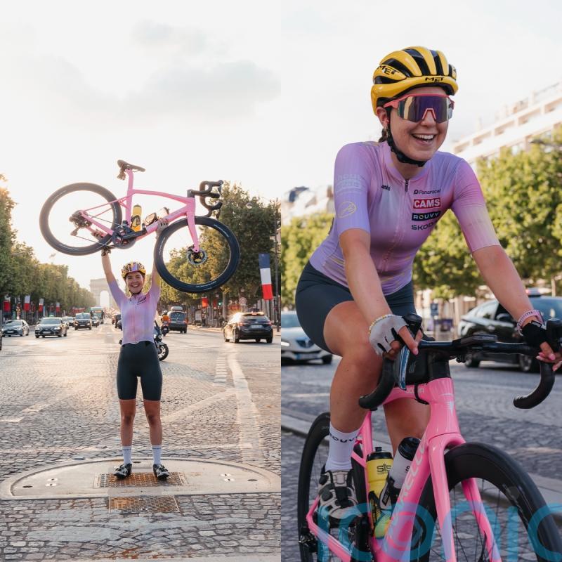 Woman who cycled ‘a whole lap of France’ following Tour de France route raises £89,000 for mental health charity