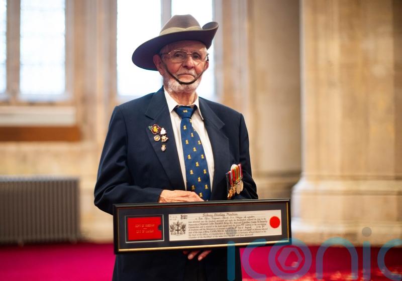 101-year-old veteran receives Freedom of the City of London