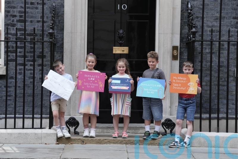 Children deliver Benedict’s Law petition for allergy safeguards in schools